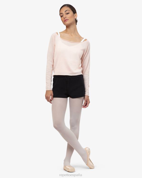 ropa Repetto camiseta de calentamiento rosa pétalo mujer 6NH6518