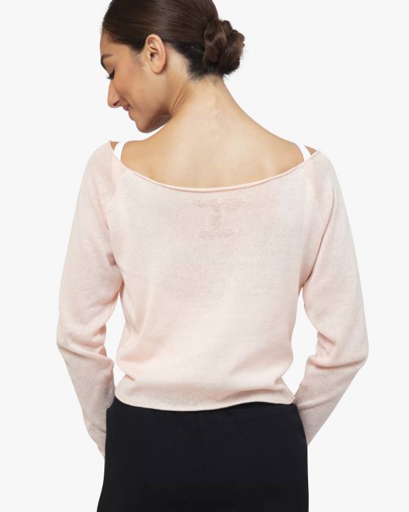 ropa Repetto camiseta de calentamiento rosa pétalo mujer 6NH6518