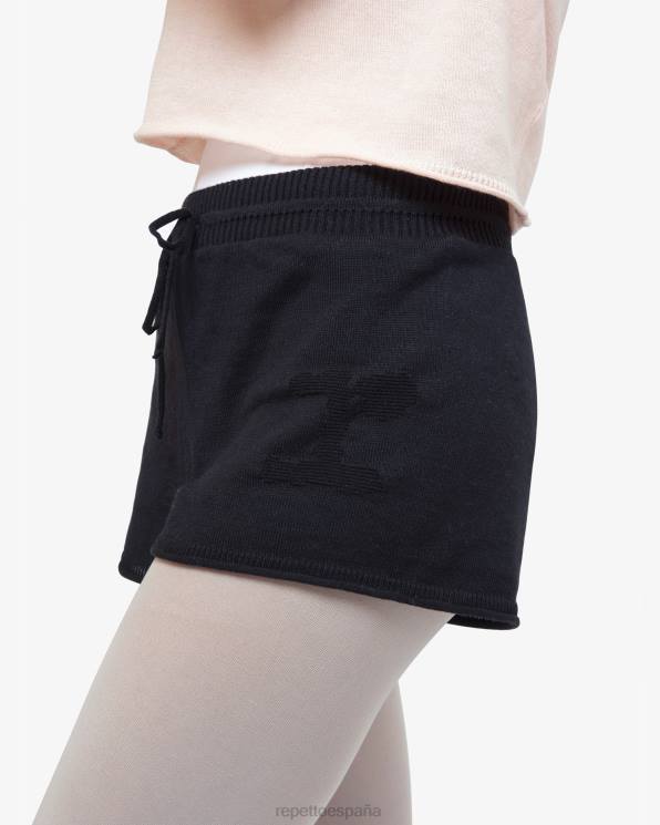 ropa Repetto pantalones cortos de calentamiento negro mujer 6NH6533