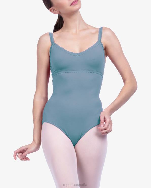ropa Repetto Maillot con detalles de acabados elegantes azul esmeralda mujer 6NH6461