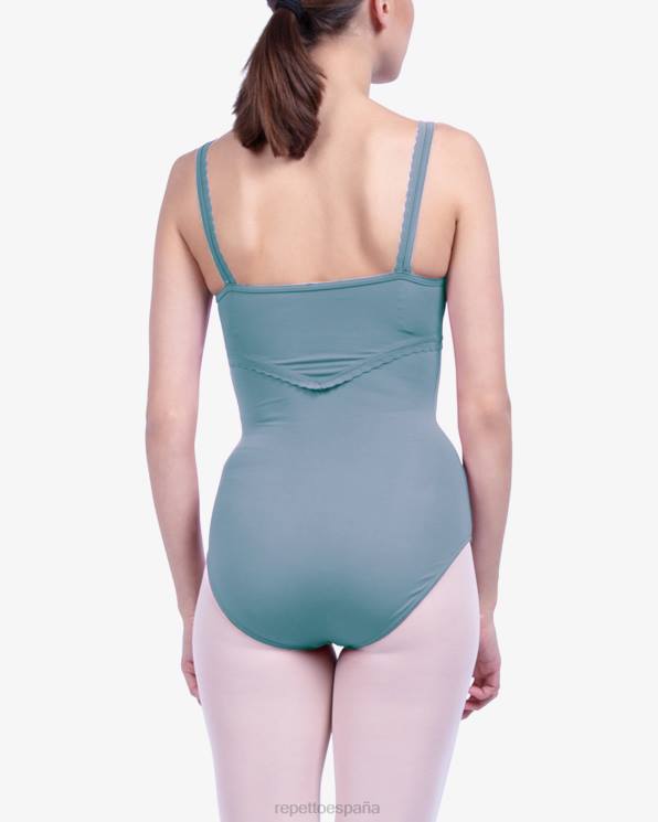 ropa Repetto Maillot con detalles de acabados elegantes azul esmeralda mujer 6NH6461