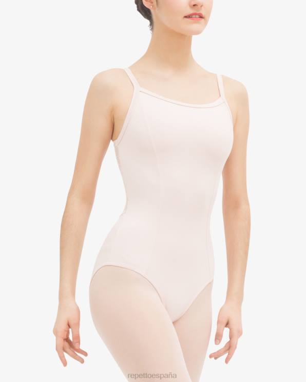 ropa Repetto leotardo con encaje en la espalda rosa pétalo mujer 6NH6439