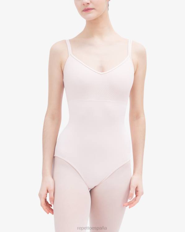 ropa Repetto leotardo de encaje rosa pétalo mujer 6NH6440
