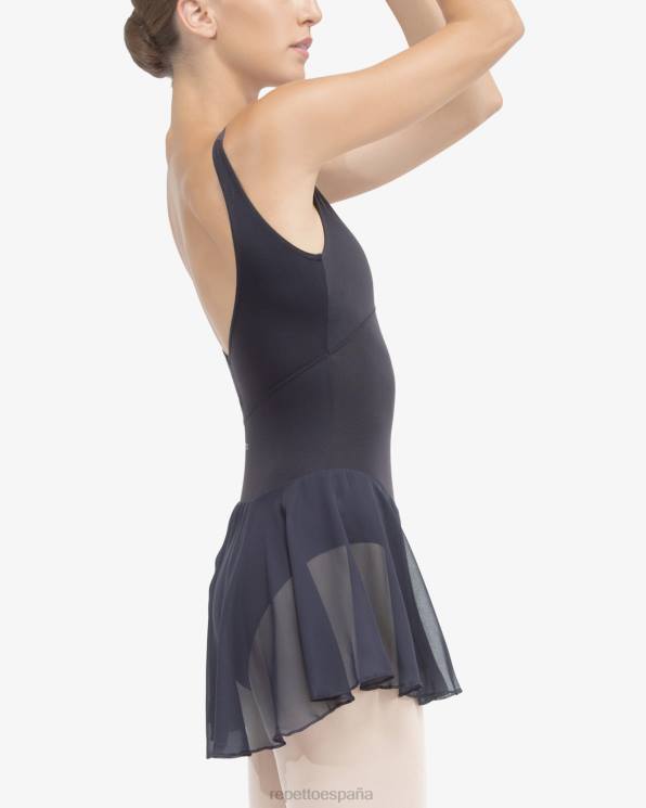 ropa Repetto túnica de tirantes finos azul medianoche mujer 6NH6433