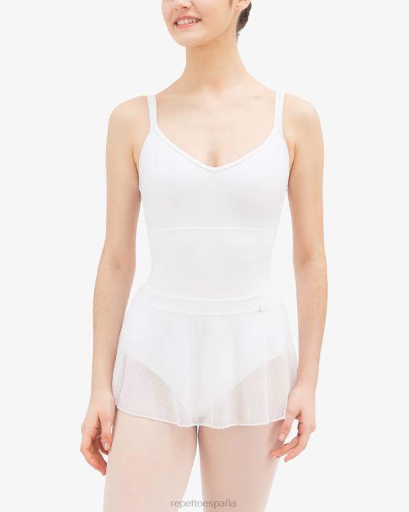 ropa Repetto falda corta de encaje blanco mujer 6NH6498