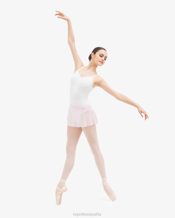 ropa Repetto falda corta de rejilla Rosa palido mujer 6NH6502