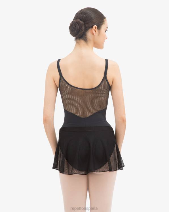 ropa Repetto falda corta de rejilla negro mujer 6NH6503