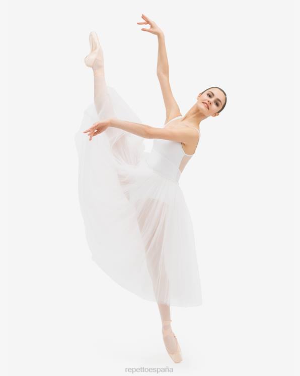 ropa Repetto falda de tul de ensayo blanco mujer 6NH6493