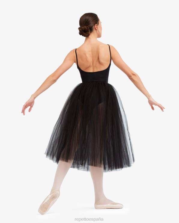 ropa Repetto falda de tul de ensayo negro mujer 6NH6492