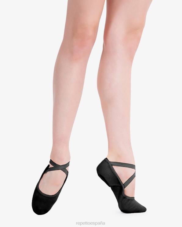calzado Repetto zapato de ballet elástico de baile negro mujer 6NH6609