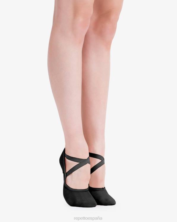 calzado Repetto zapato de ballet elástico de baile negro mujer 6NH6609