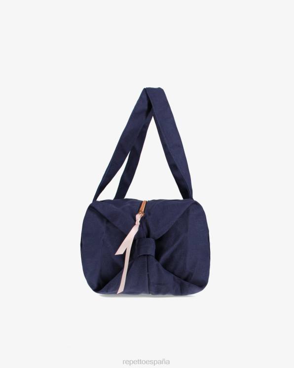accesorios Repetto bolsa de lona de algodón talla m azul medianoche mujer 6NH6405
