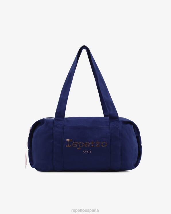 accesorios Repetto bolsa de lona de algodón talla m azul petróleo mujer 6NH6404