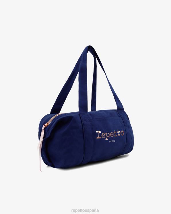 accesorios Repetto bolsa de lona de algodón talla m azul petróleo mujer 6NH6404
