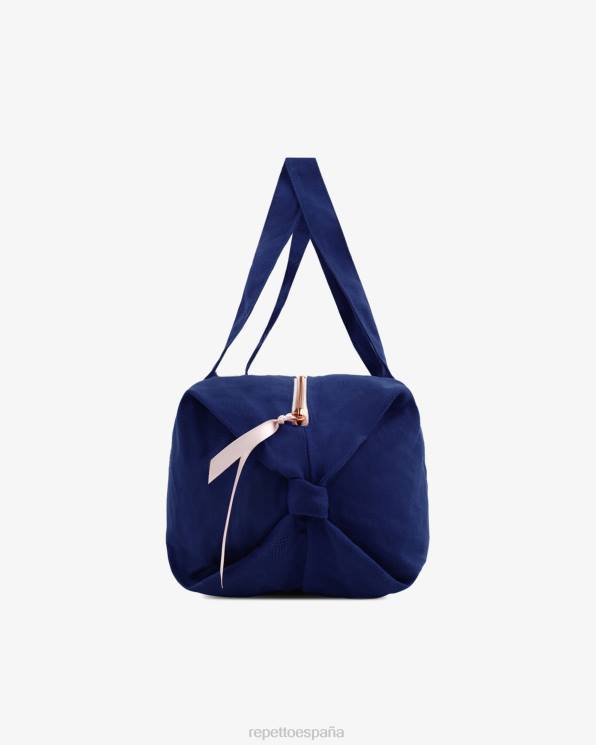 accesorios Repetto bolsa de lona de algodón talla m azul petróleo mujer 6NH6404