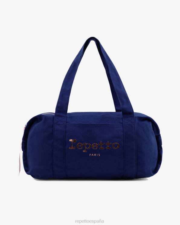 accesorios Repetto bolsa de lona de algodón tamaño l azul petróleo mujer 6NH6413