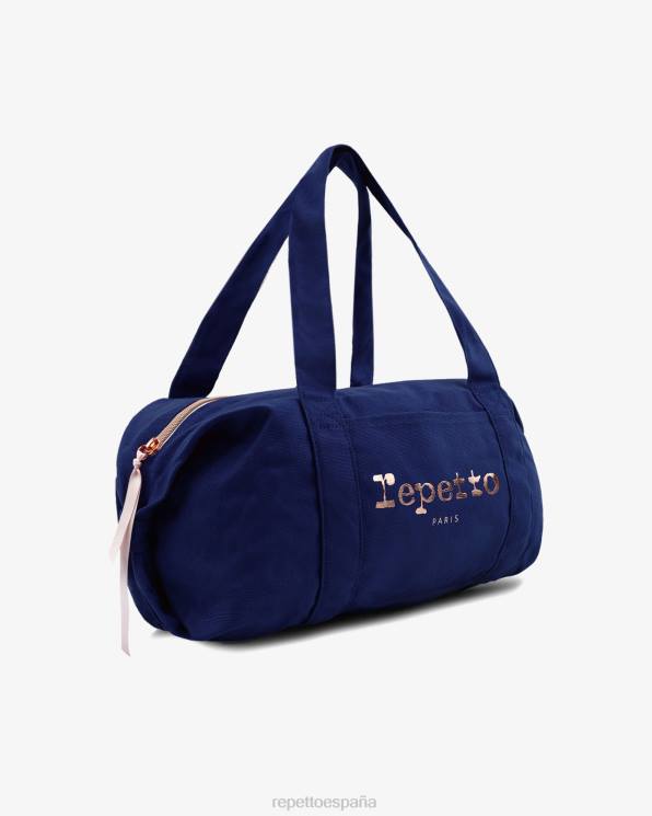 accesorios Repetto bolsa de lona de algodón tamaño l azul petróleo mujer 6NH6413