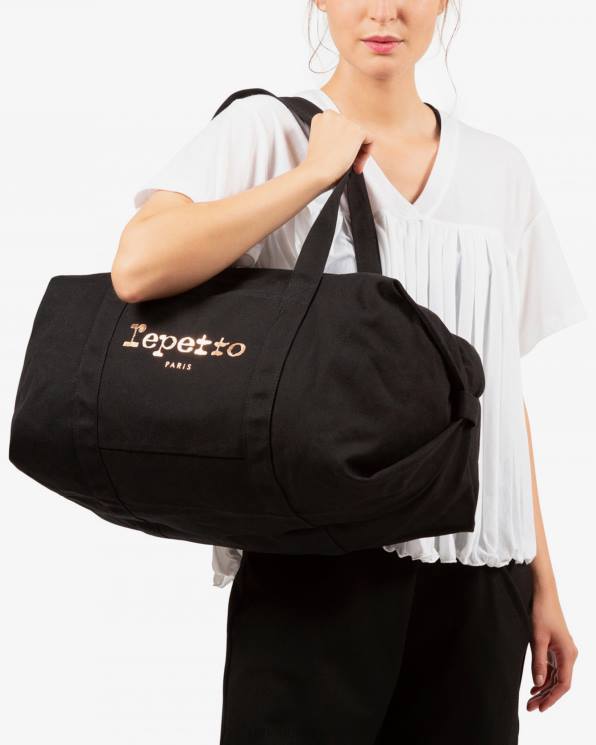 accesorios Repetto bolsa de lona de algodón tamaño l negro mujer 6NH6418