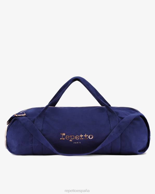 accesorios Repetto bolsa de lona de algodón tamaño xl azul petróleo mujer 6NH6420