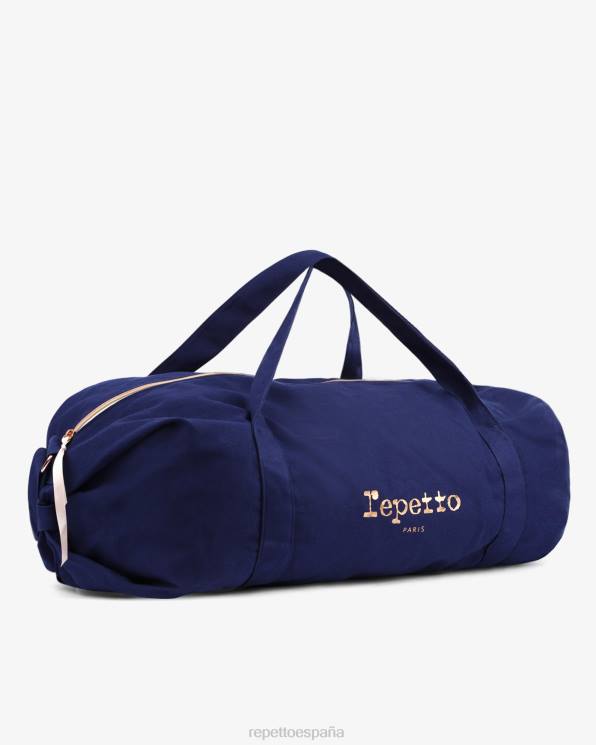 accesorios Repetto bolsa de lona de algodón tamaño xl azul petróleo mujer 6NH6420