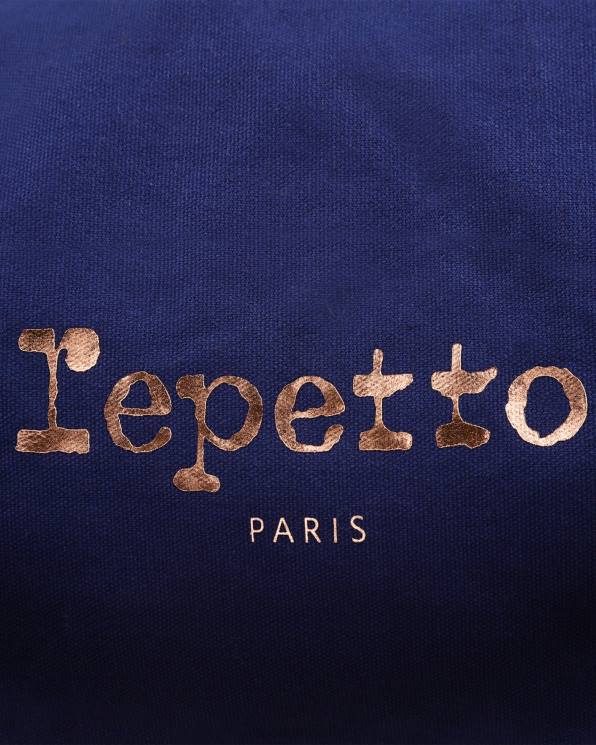 accesorios Repetto bolsa de lona de algodón tamaño xl azul petróleo mujer 6NH6420