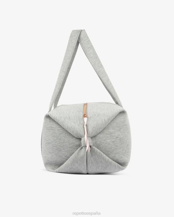 accesorios Repetto bolso de lona de punto talla l gris claro moteado mujer 6NH6410