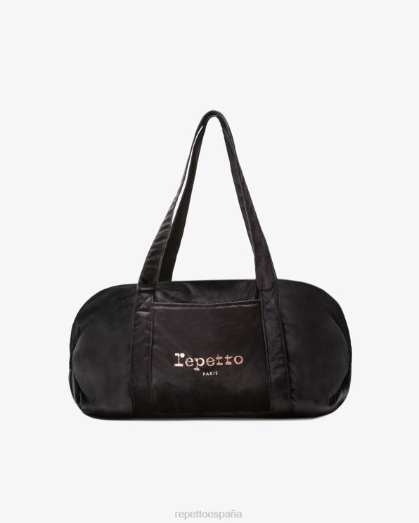 accesorios Repetto bolso de lona de terciopelo talla m negro mujer 6NH6408
