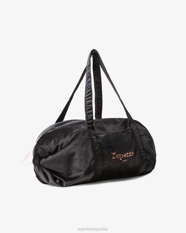 accesorios Repetto bolso de lona de terciopelo talla m negro mujer 6NH6408