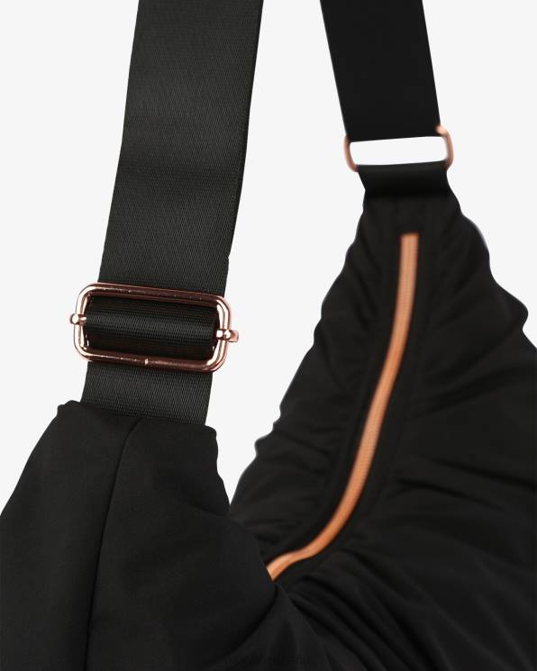 accesorios Repetto bolso lune en forma de media luna de nailon acolchado negro mujer 6NH6427