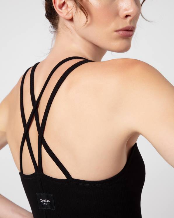 ropa Repetto mono de canalé negro mujer 6NH6369