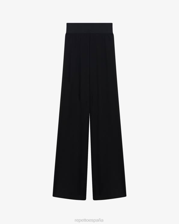 ropa Repetto pantalones de cintura alta negro mujer 6NH6372