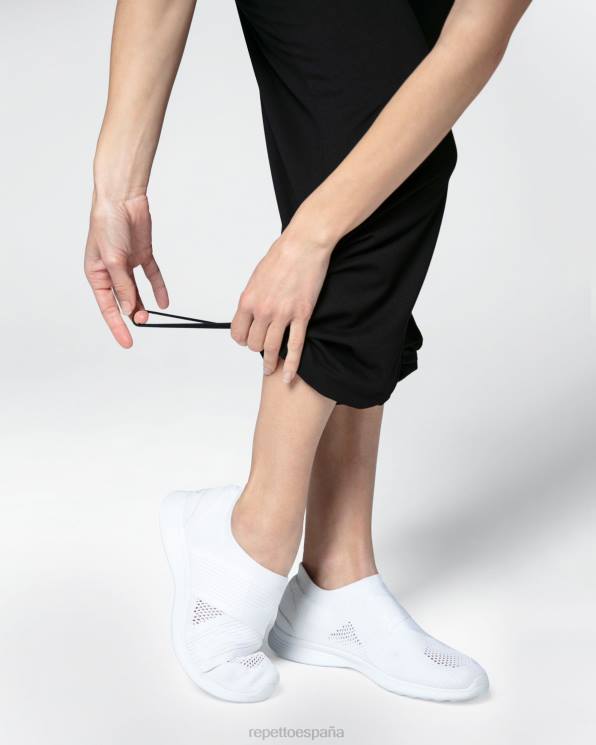 ropa Repetto pantalones de jazz de viscosa con cinturilla doblada negro mujer 6NH6373