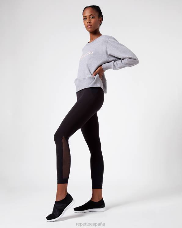 ropa Repetto camisa de entrenamiento gris claro moteado mujer 6NH6357