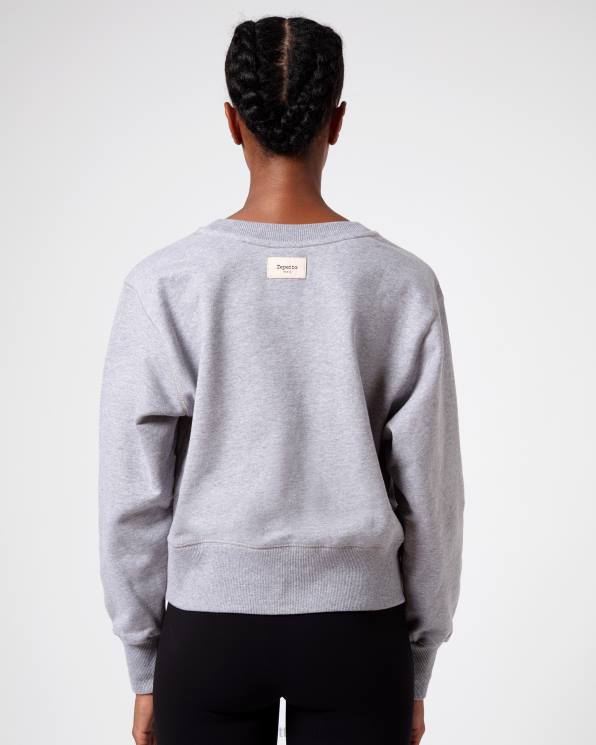 ropa Repetto camisa de entrenamiento gris claro moteado mujer 6NH6357