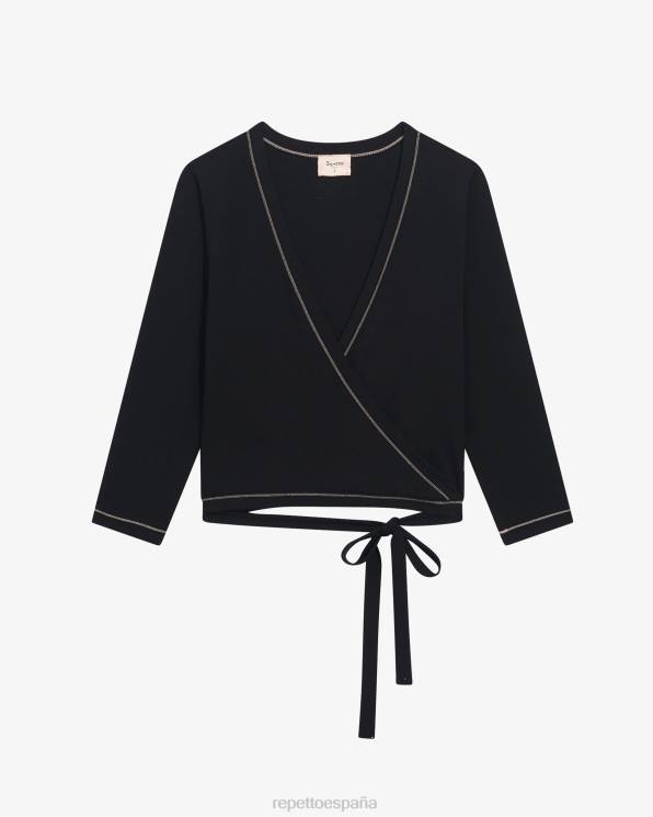 ropa Repetto envolver negro mujer 6NH6364