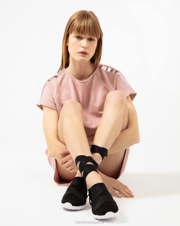 ropa Repetto sudadera con gráfico de manga corta meñique mujer 6NH6367