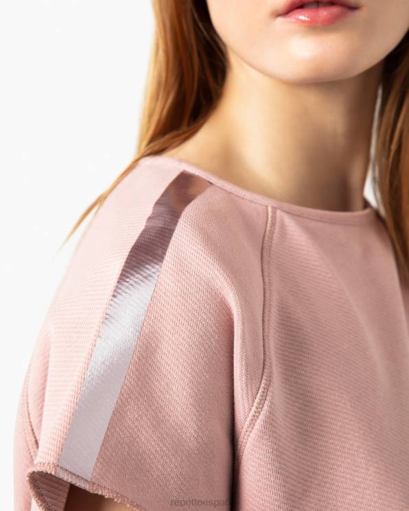 ropa Repetto sudadera con gráfico de manga corta meñique mujer 6NH6367