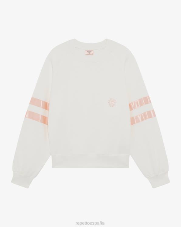 ropa Repetto sudadera satinada blanco marfil mujer 6NH6350