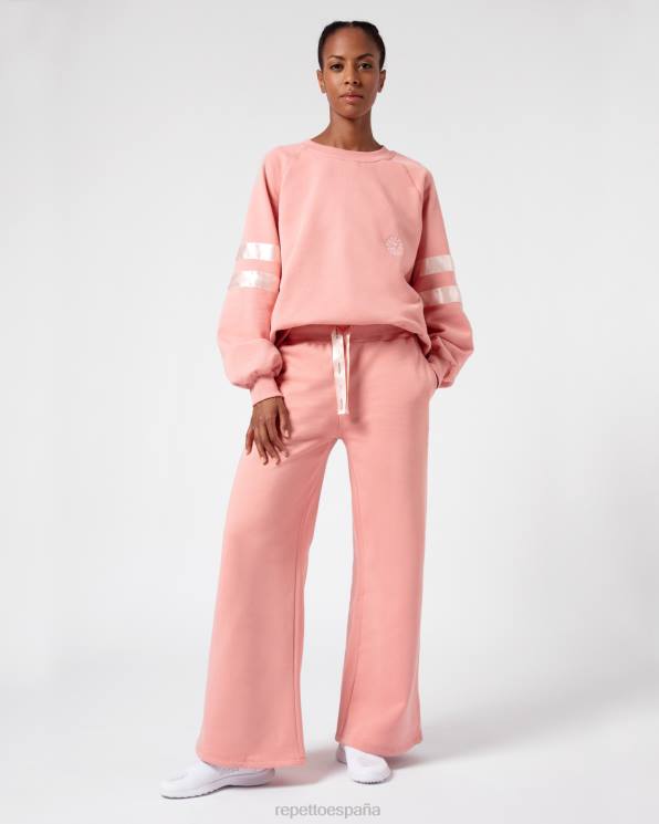 ropa Repetto sudadera satinada rubor rosa mujer 6NH6349