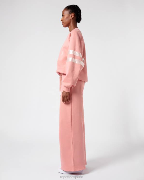 ropa Repetto sudadera satinada rubor rosa mujer 6NH6349