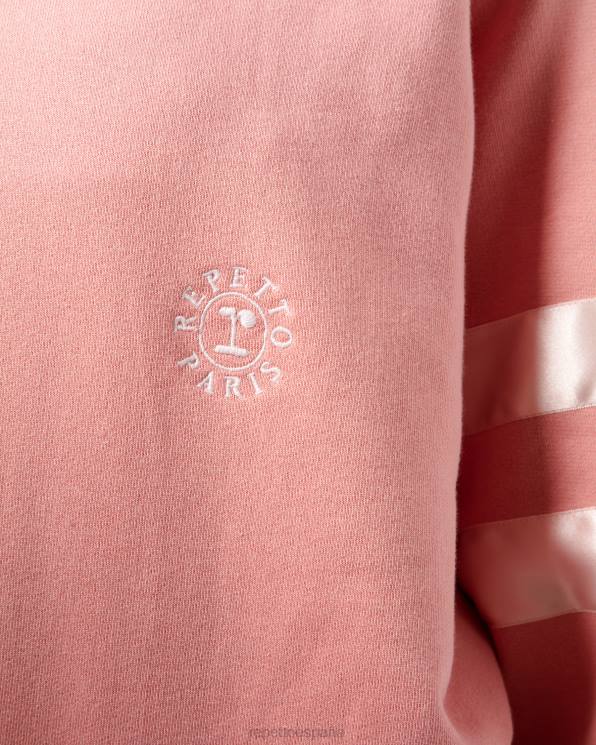 ropa Repetto sudadera satinada rubor rosa mujer 6NH6349
