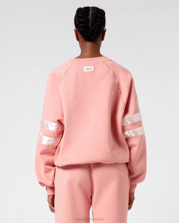 ropa Repetto sudadera satinada rubor rosa mujer 6NH6349