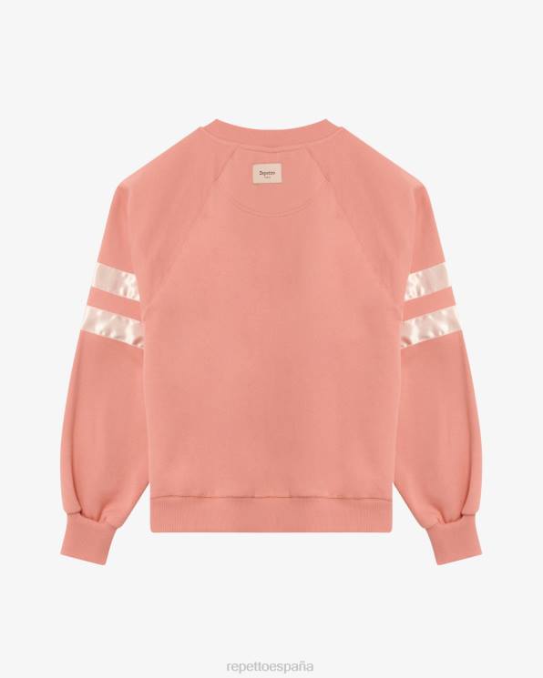 ropa Repetto sudadera satinada rubor rosa mujer 6NH6349