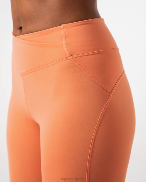 ropa Repetto leggings de seda activos naranja bronce mujer 6NH6293