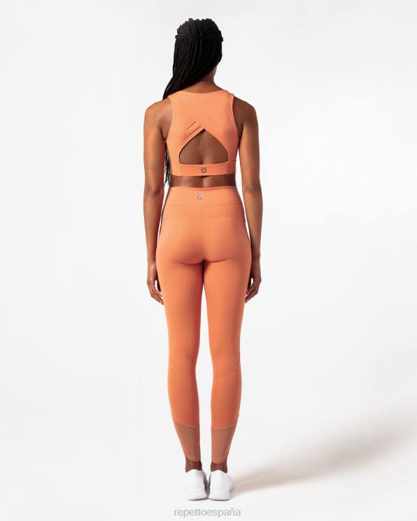ropa Repetto leggings de seda activos naranja bronce mujer 6NH6293