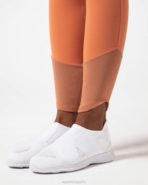 ropa Repetto leggings de seda activos naranja bronce mujer 6NH6293