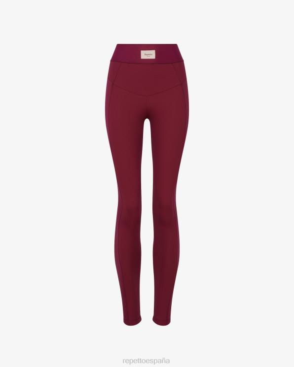 ropa Repetto leggings intensos rojo burdeos mujer 6NH6298