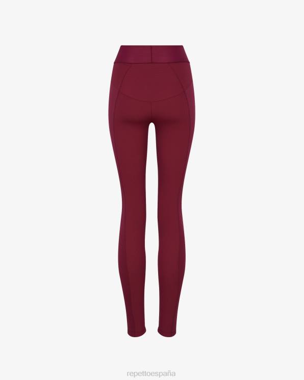 ropa Repetto leggings intensos rojo burdeos mujer 6NH6298