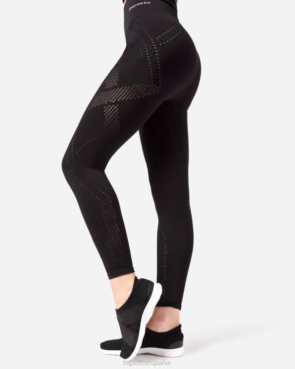 ropa Repetto leggings sin costuras negro mujer 6NH6308