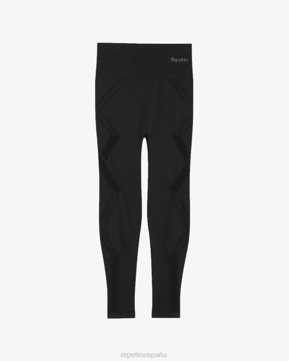 ropa Repetto leggings sin costuras negro mujer 6NH6308